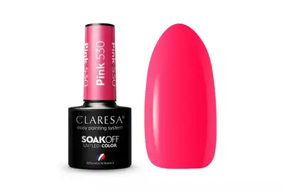 Claresa Lakier hybrydowy Pink 530 Soak Off UV/LED 5g