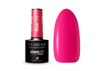 Claresa Lakier hybrydowy Pink 531 Soak Off UV/LED 5g