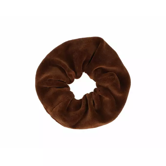 Gumka do włosów scrunchie - brązowa