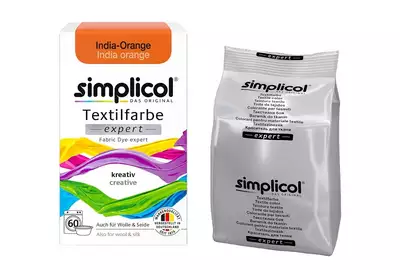 Simplicol Textilfarbe Barwnik do tkanin India Orange Pomarańczowy Niemiecki 150g