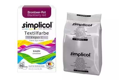 Simplicol Textilfarbe Barwnik do tkanin Blackberry Red Jagodowy Niemiecki 150g