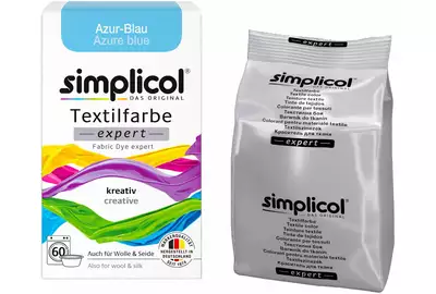 Simplicol Textilfarbe Barwnik do tkanin Azure Blue Niebieski Niemiecki 150g