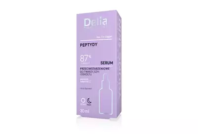 Delia Cosmetics Przeciwstarzeniowe serum do twarzy, szyi i dekoltu - peptydy 30ml