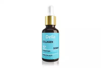 Delia Cosmetics Serum nawilżające do twarzy, szyi i dekoltu - kolagen 30ml