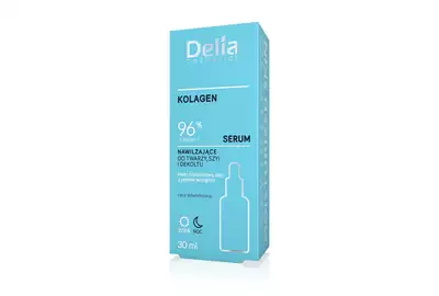 Delia Cosmetics Serum nawilżające do twarzy, szyi i dekoltu - kolagen 30ml