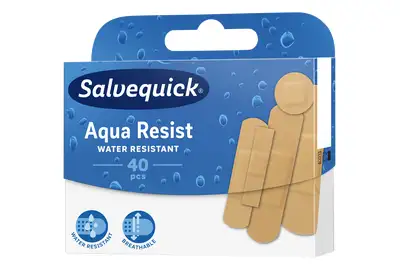 Salvequick Aqua Resist Plastry opatrunkowe wodooporne - 40 sztuk