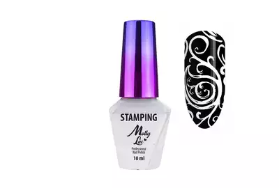 MollyLac Stamping Lakier do stempli i stampingu - 02 CZARNY 10ml