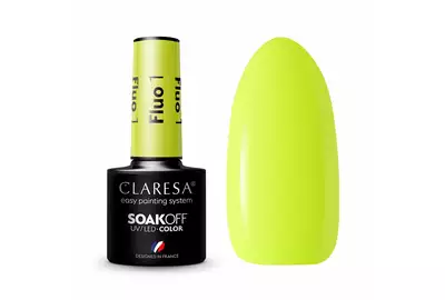 Claresa Lakier hybrydowy Fluo 1 SoakOff UV/LED 5g