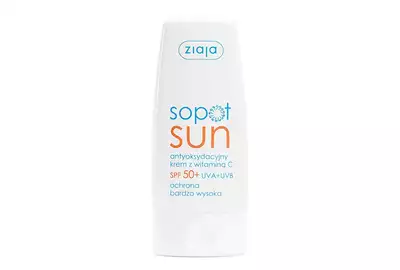 Ziaja Sopot Sun Antyoksydacyjny krem z witaminą C SPF 50+ UVA + UVB Wysoka ochrona przeciwsłoneczna 50ml