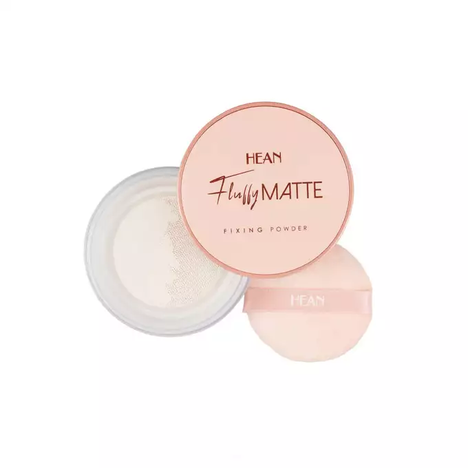 Hean Fluffy Matte FIxing Powder Delikatny, puszysty puder sypki matujący 7.5g