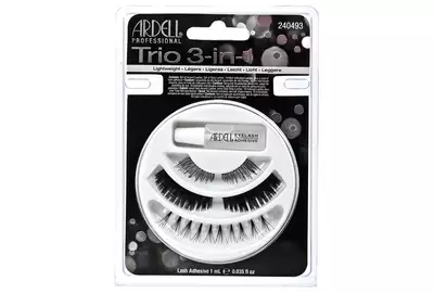 Ardell Trio 3-in-1 Sztuczne rzęsy na pasku, kępki + klej