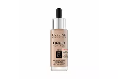 EVELINE LIQUID HD DROPS Podkład matujący do twarzy - 025 LIGHT ROSE 30ml