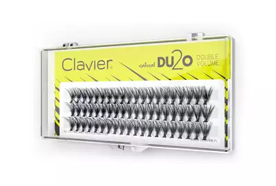CLAVIER NATURAL DU2O DOUBLE VOLUME Sztuczne rzęsy kępki C-12mm