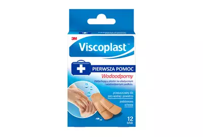 Viscoplast Pierwsza Pomoc Plaster oddychający wodoodporny - 12 sztuk
