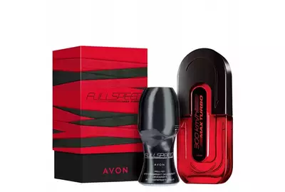 PERF.AVON M FULLSPEED MAX TURBO Zestaw EDT +Rollon