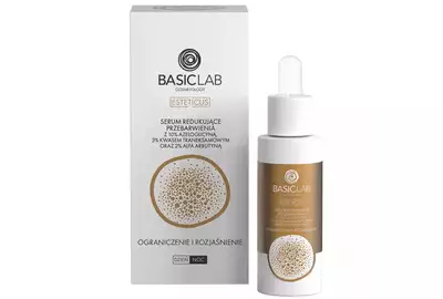 BasicLab Esteticus Serum Redukujące Przebarwienia z 10% AzeloGlicyną, 3% Kwasem Traneksamowym oraz 2% Alfa Arbutyną 30ml