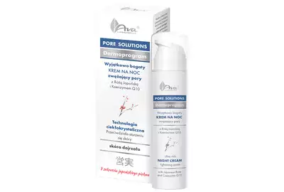 AVA PORE SOLUTIONS KREM NA NOC Q10 i Róża japońska 50ml