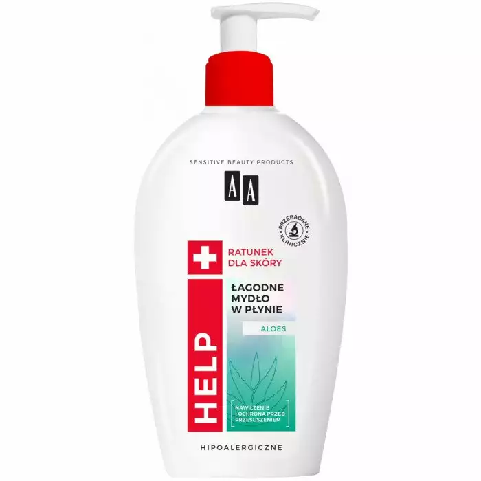 AA Help Ratunek dla skry agodnie Mydo w Pynie Aloes 300ml -  DARMARSKLEP.pl