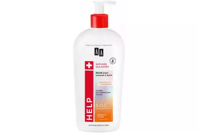 AA Help Ratunek dla skóry Płyn do do mycia ciała 2w1 Łagodząco - Ochronny Bezzapachowy 400ml