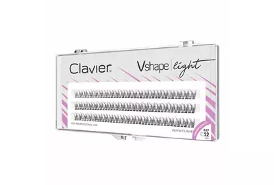 Clavier Kępki Rzęsy V-SHAPE light 12mm