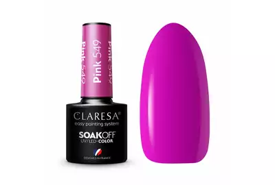Claresa Lakier hybrydowy Pink 549 Soak Off UV/LED 5g
