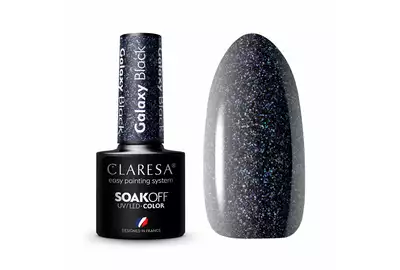 Claresa Lakier hybrydowy Galaxy Black SoakOff UV/LED 5g