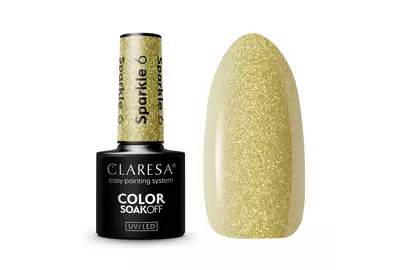 Claresa Lakier hybrydowy Sparkle 6 Soak Off UV/LED 5g