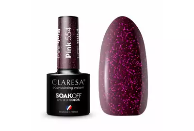Claresa Lakier hybrydowy Pink 554 Soak Off UV/LED 5g