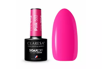 Claresa Lakier hybrydowy Pink 532 Soak Off UV/LED 5g