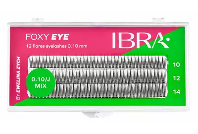 Ibra Foxy Eyes by Ewelina Zych Sztuczne rzęsy kępki J0.10 MIX (10mm, 12mm, 14mm)