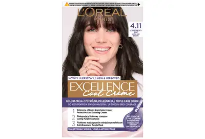 Loreal Excellence Cool Creme Farba do włosów - 4.11 Ultrapopielaty Brąz 192ml