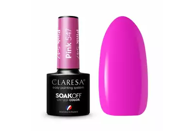Claresa Lakier hybrydowy Pink 547 Soak Off UV/LED 5g