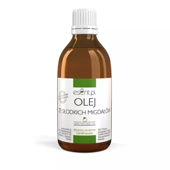 Esent Olej ze słodkich migdałów 100% Nierafinowany tłoczony na zimno 250ml