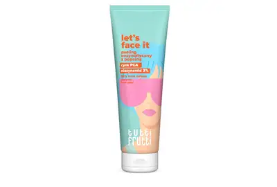 Farmona Tutti Frutti Let's Face It Peeling enzymatyczny do twarzy z papainą i niacynamidem 3% + Detox Shot Mg 100ml