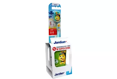 Jordan Junior Zestaw: pasta do zębów dla dzieci 6-12 lat 50ml + Step By Step Szczoteczka do zębów dla dzieci 6-9 lat