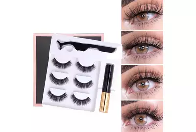 Eyelash Rzęsy Magnetyczne Zestaw 3 pary + Eyeliner + Pęseta