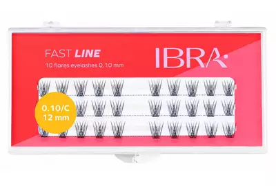 Ibra Fast Line Sztuczne rzęsy kępki C0.10 12mm