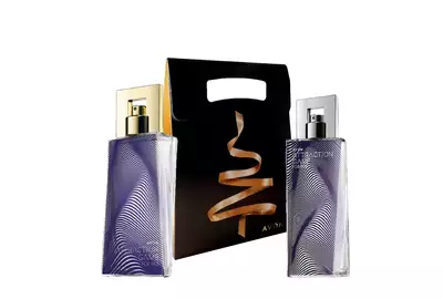 Avon Attraction Game Zestaw prezentowy dla niej i dla niego EDP damska 50ml + EDT męska 75ml + Torebka