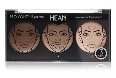 HEAN PRO CONTOUR PALETA DO KONTUROWANIA TWARZY 3 Steps