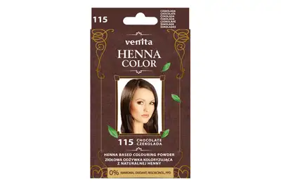 Venita Henna Color Ziołowa odżywka koloryzująca z henną do włosów - 115 Czekolada 25g