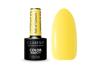 Claresa Lakier hybrydowy Full Of Colours Zestaw 1 + 2 + 3 + 4 SoakOff UV/LED 4x5g
