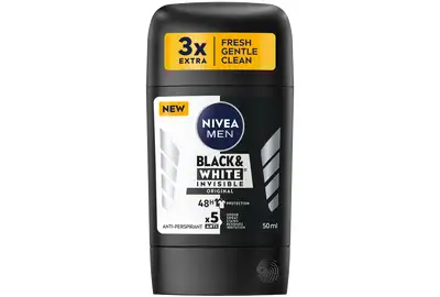 Nivea Men Black&amp;White Invisible 48H Antyperspirant sztyft - ORIGINAL 50ml