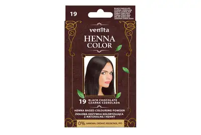 Venita Henna Color Ziołowa odżywka koloryzująca z henną do włosów - 19 Czarna czekolada 25g