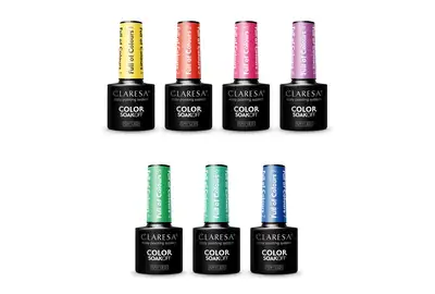 Claresa Lakier hybrydowy Full Of Colours Zestaw 1 + 2 + 3 + 4 + 5 + 6 + 7 SoakOff UV/LED 7x5g