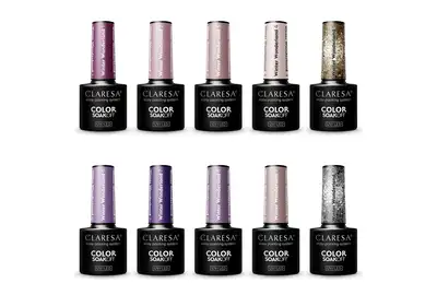Claresa Lakier hybrydowy Winter Wonderland Zestaw 1 + 2 + 3 + 4 + 5 + 6 + 7 + 8 + 9 + 10 SoakOff UV/LED 10x5g