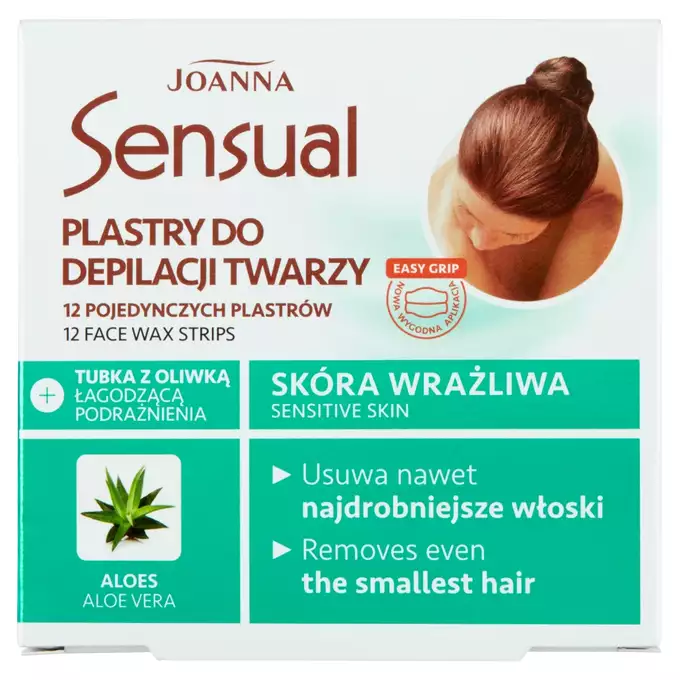 Joanna Sensual Plastry do depilacji twarzy - Skóra wrażliwa 12sztuk