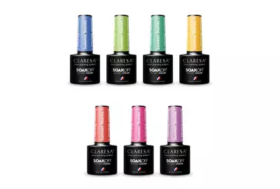 Claresa Lakier hybrydowy Summer Stories Zestaw 1 + 2 + 3 + 4 + 5 + 6 + 7 SoakOff UV/LED 7x5g