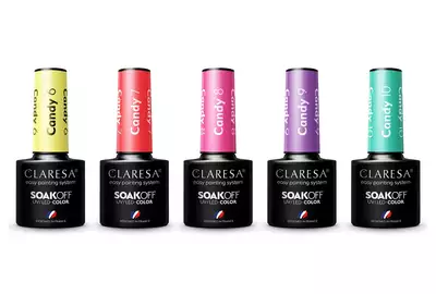 Claresa Lakier hybrydowy Candy Zestaw 6 + 7 + 8 + 9 + 10 SoakOff UV/LED 5x5g