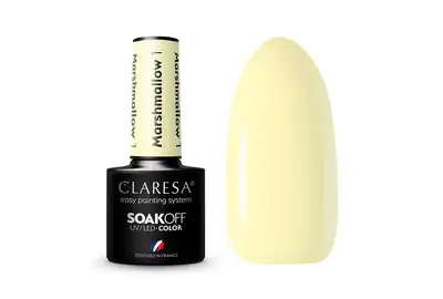 Claresa Lakier hybrydowy Marshmallow Zestaw 1 + 2 + 3 SoakOff UV/LED 3x5g