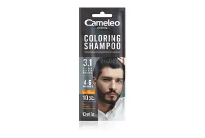 Delia Cameleo Men Coloring Shampoo Szamponetka koloryzująca dla mężczyzn - 3.1 Very Dark Brown 15ml